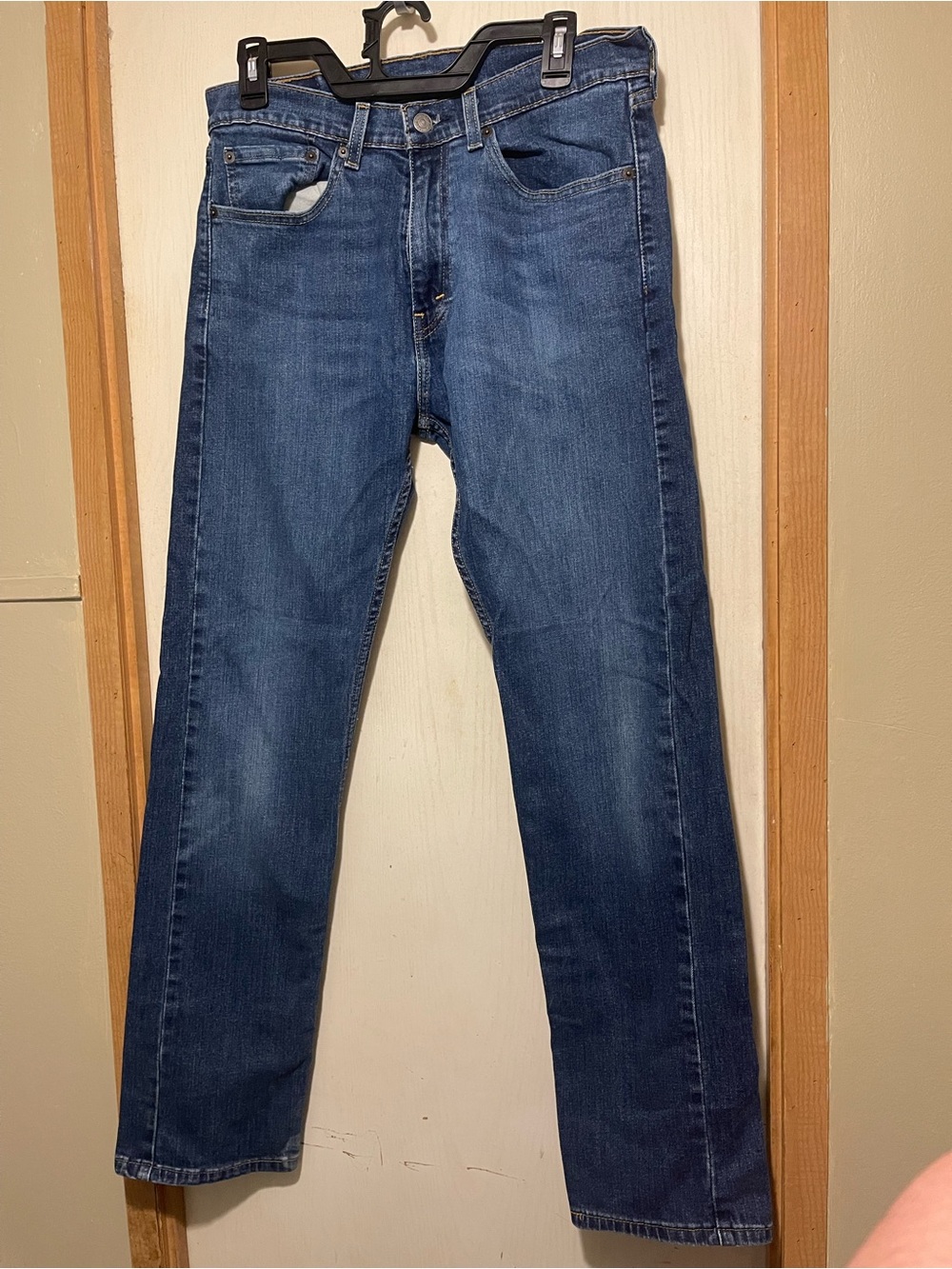 Levi's Men's Straight Leg Jeans in Dark Blue Denim
